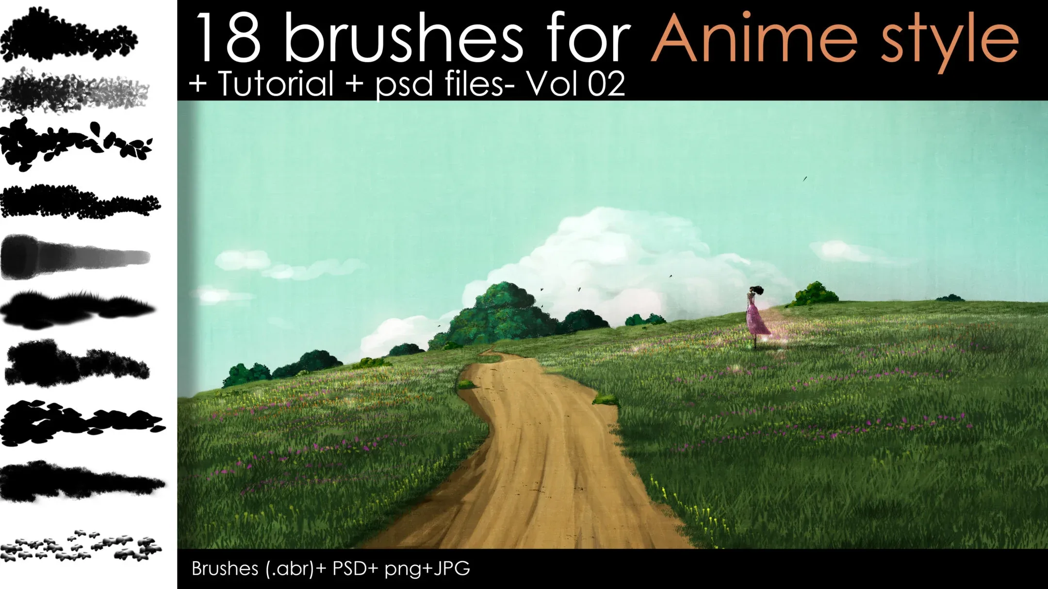 18 advance brush for anime style+ tutorial+ psd-vol 02