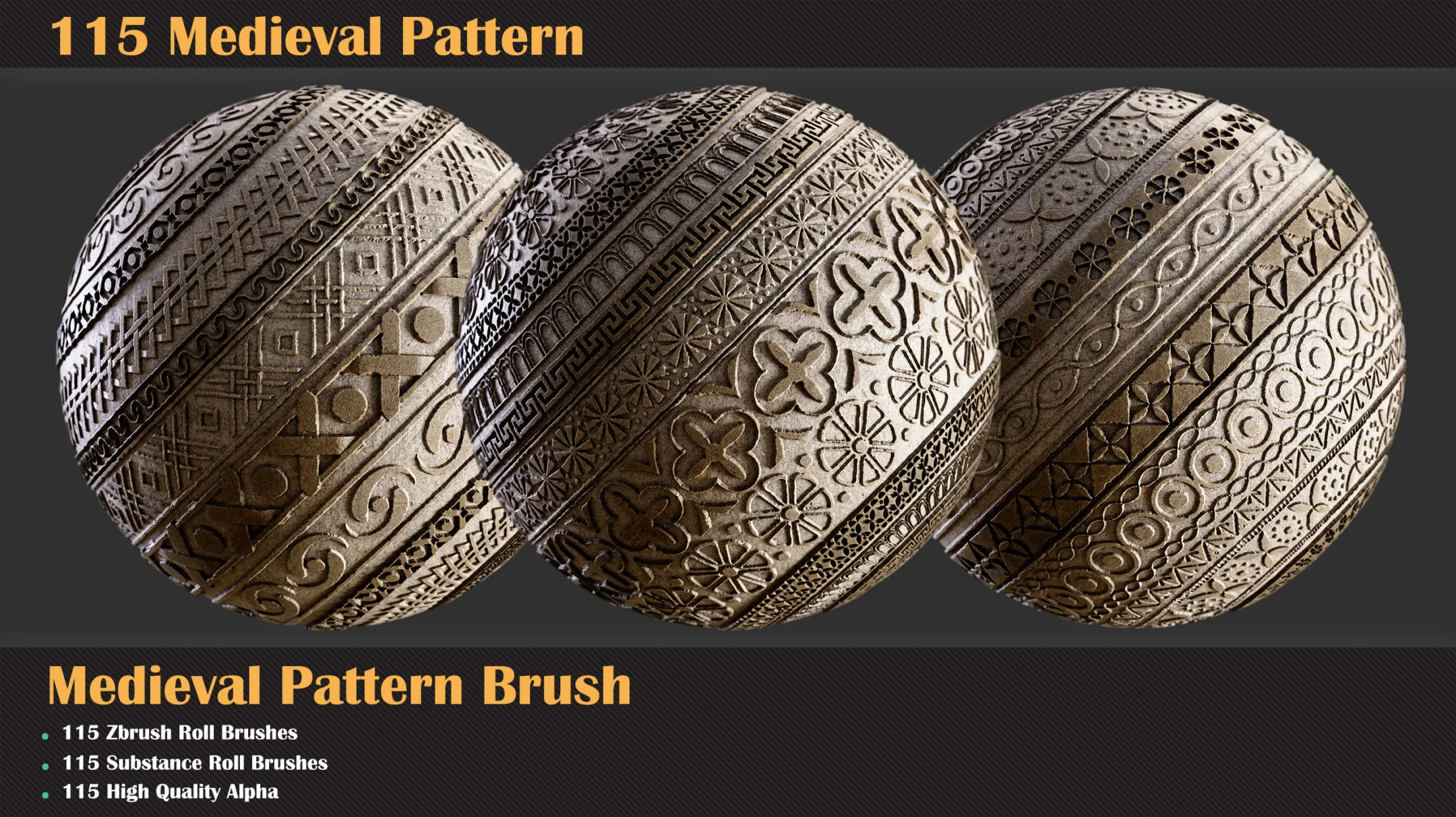 115 Medieval Pattern Brush