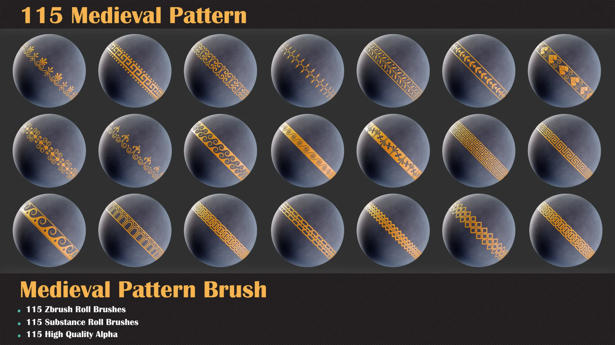 115 Medieval Pattern Brush