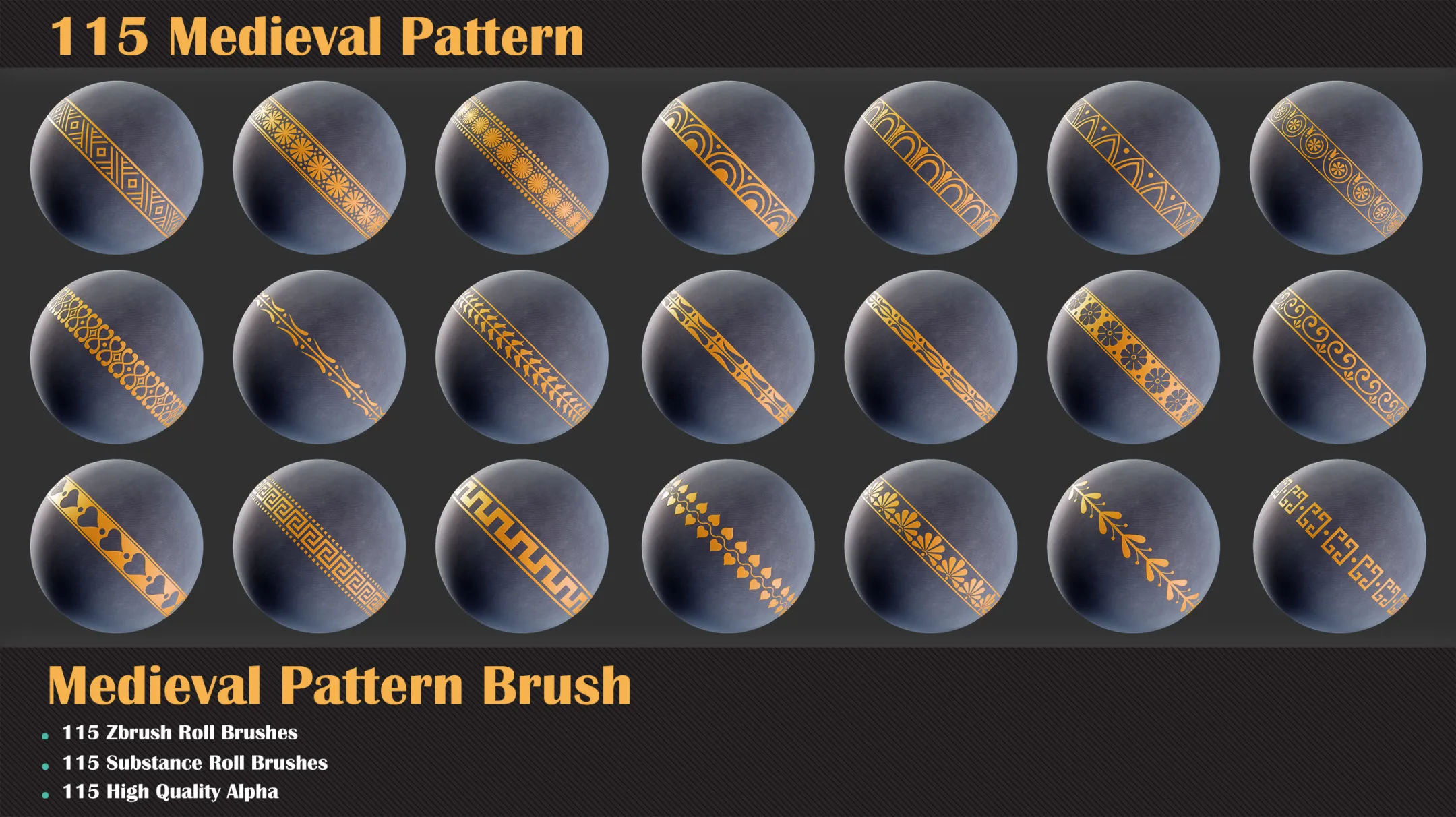 115 Medieval Pattern Brush