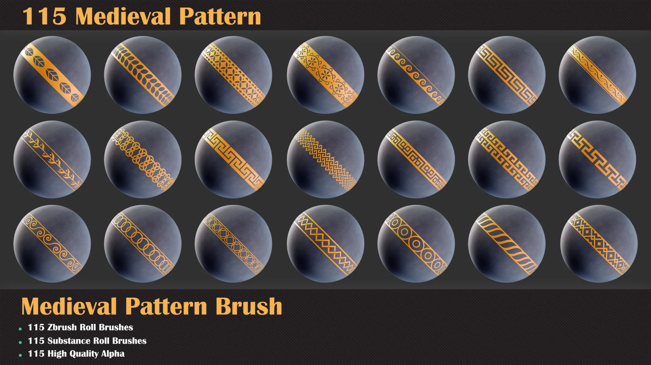 115 Medieval Pattern Brush