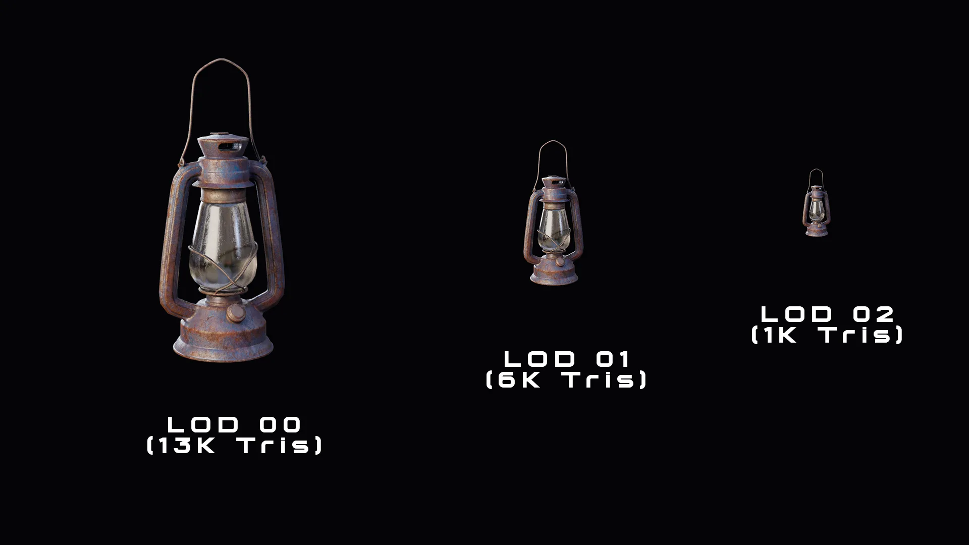Old Oil Lamp Game Ready FlippedNormals