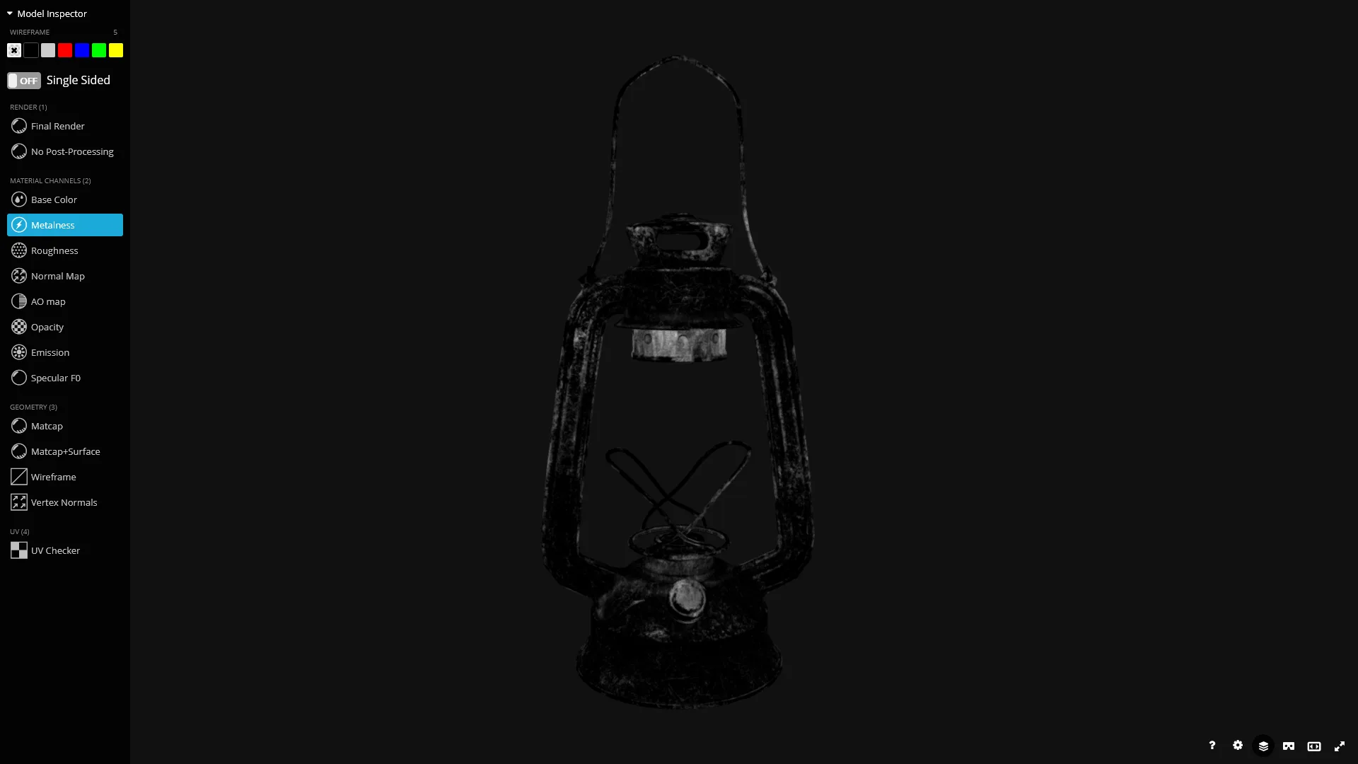 Old Oil Lamp Game Ready FlippedNormals