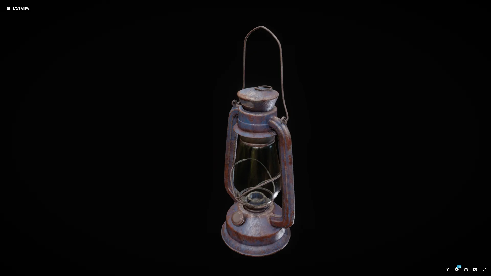 Old Oil Lamp - Game Ready