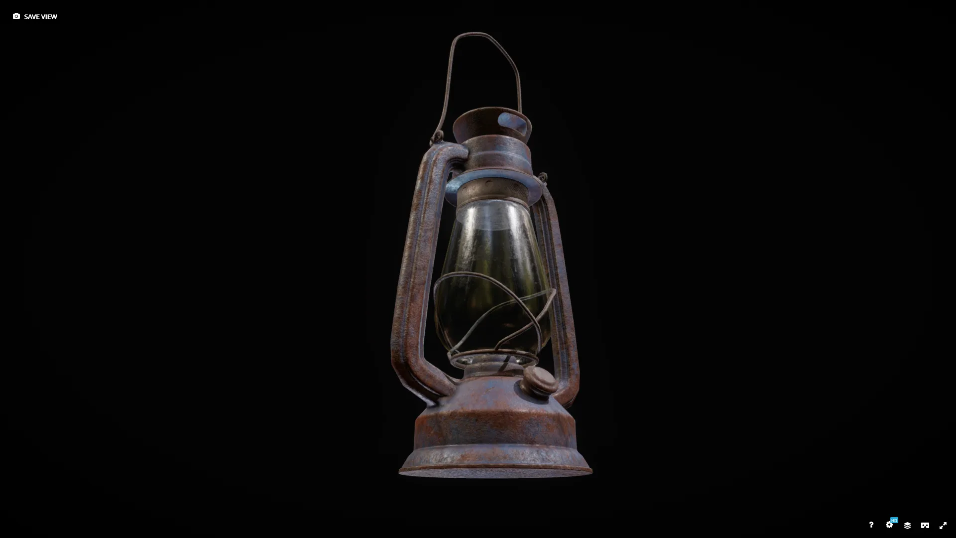 Old Oil Lamp - Game Ready