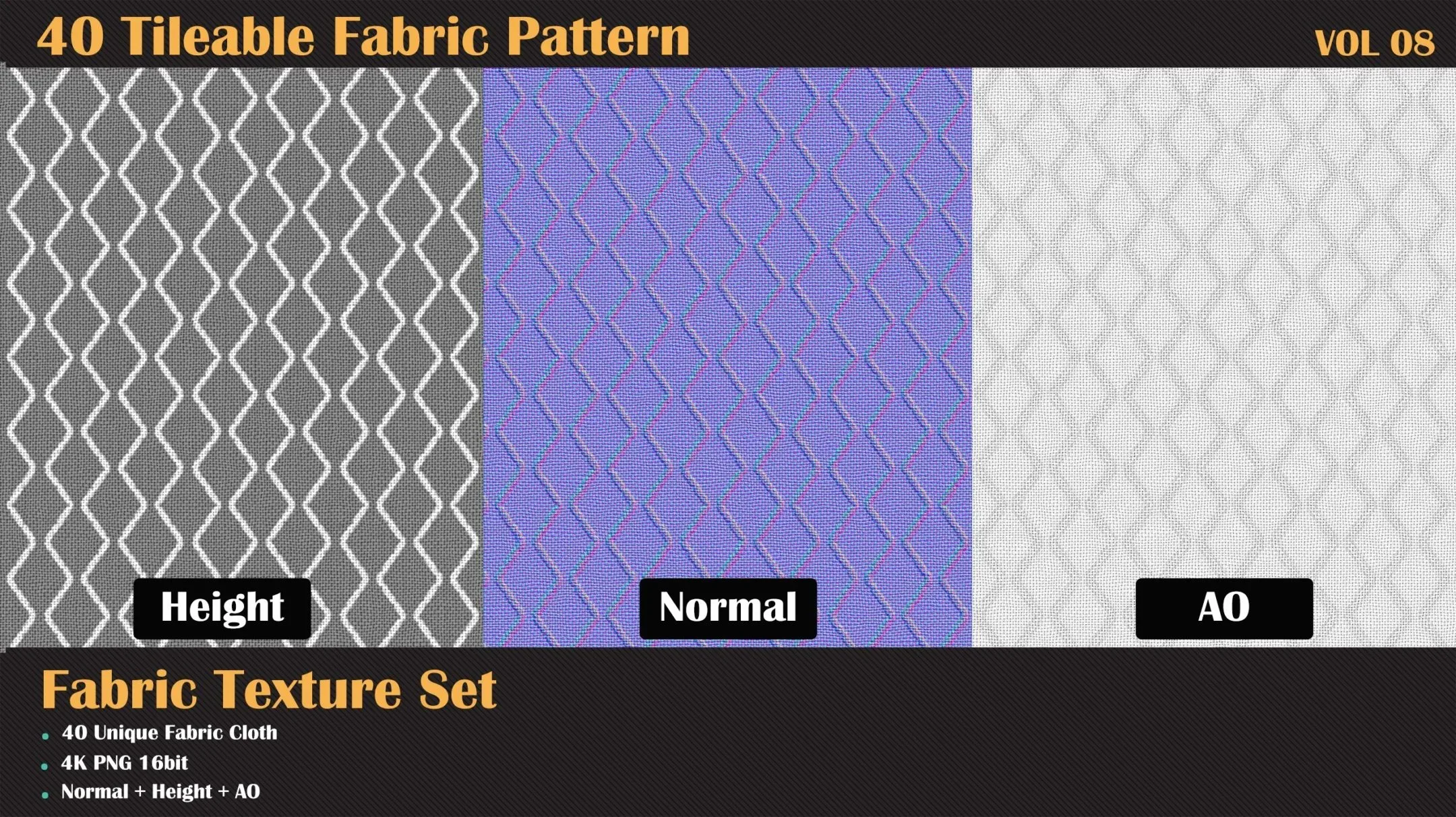 40 Tileable Fabric Pattern - VOL - FlippedNormals