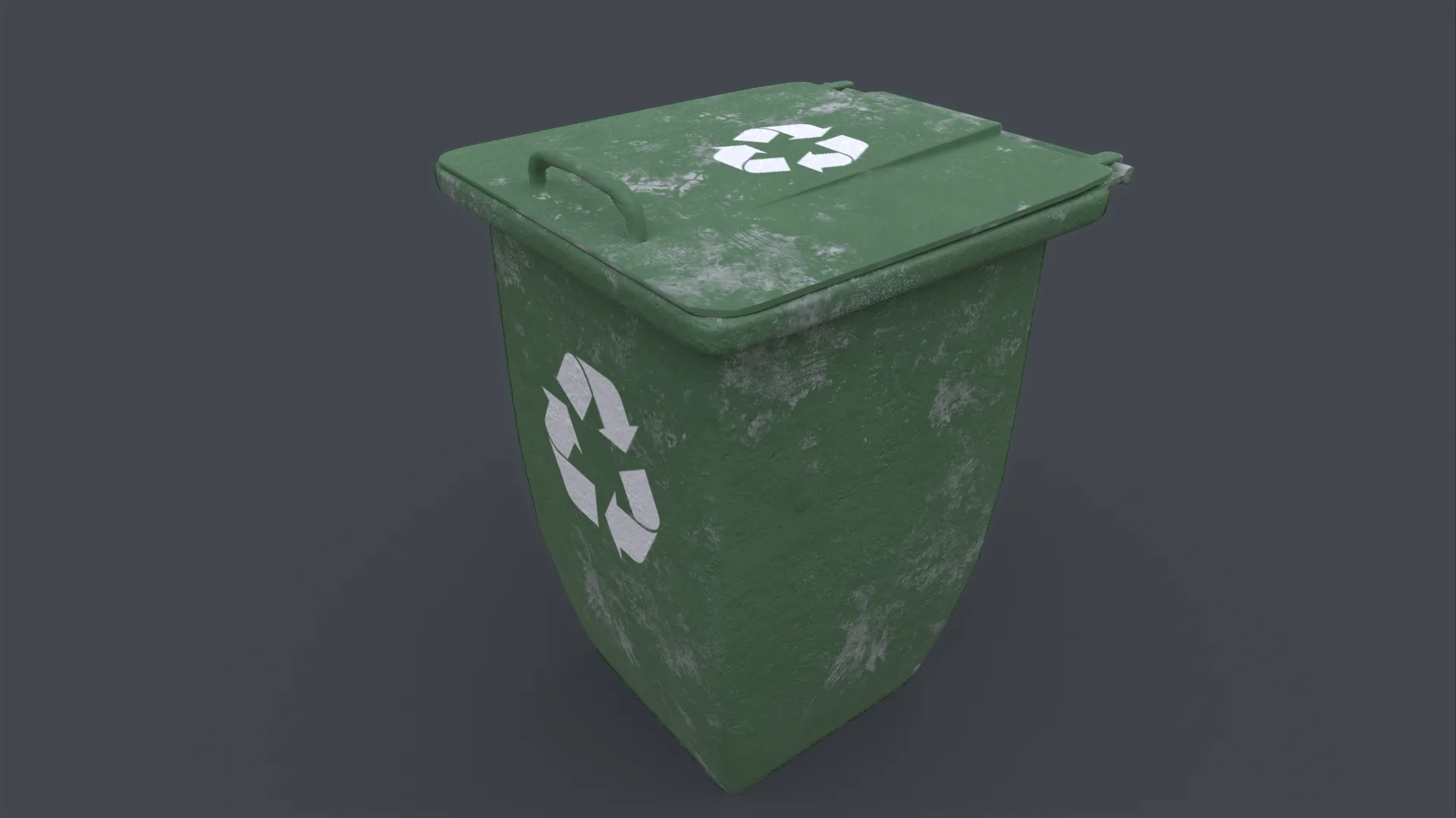 Recycle Trash Can - Game Ready