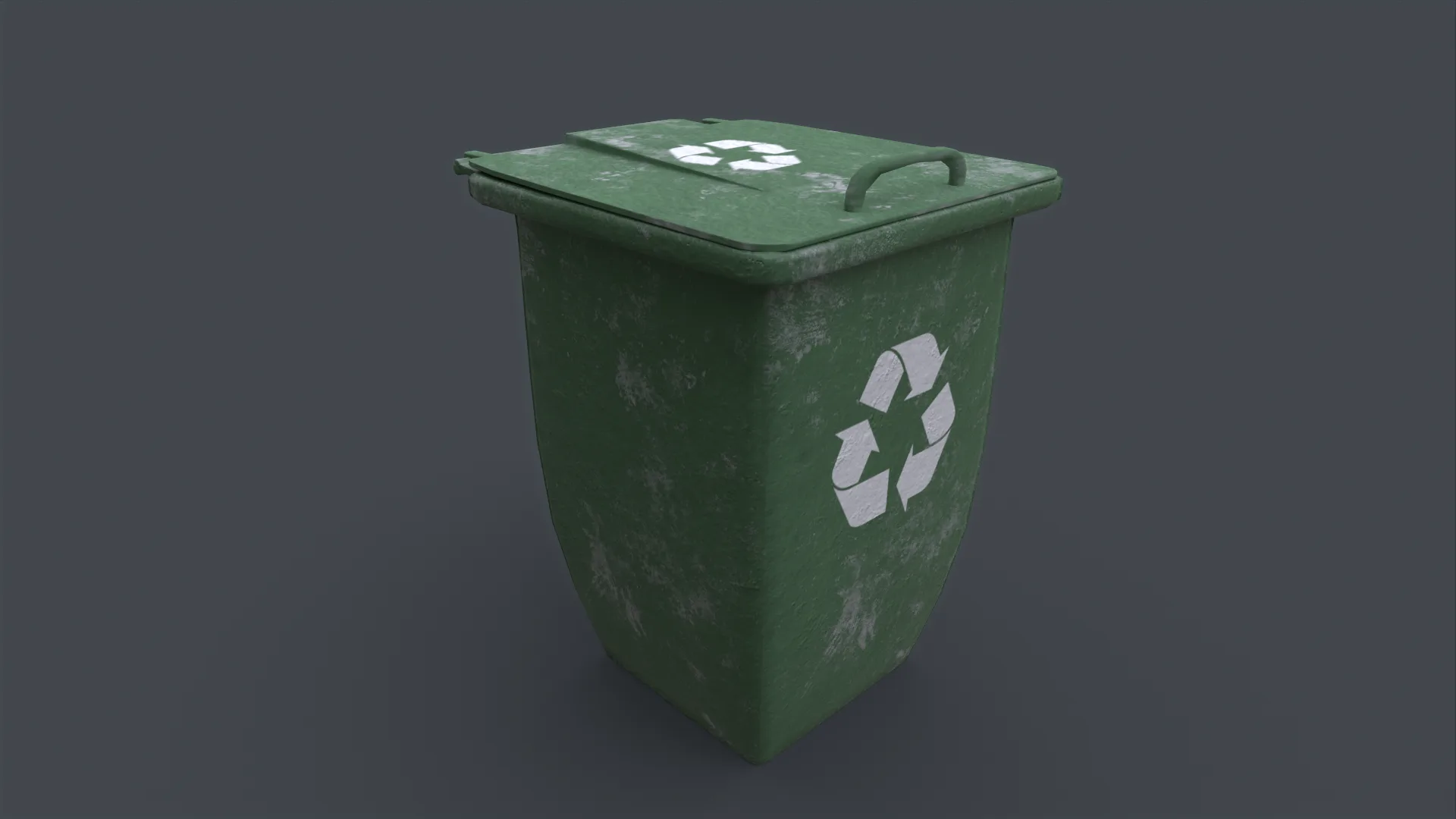 Recycle Trash Can - Game Ready