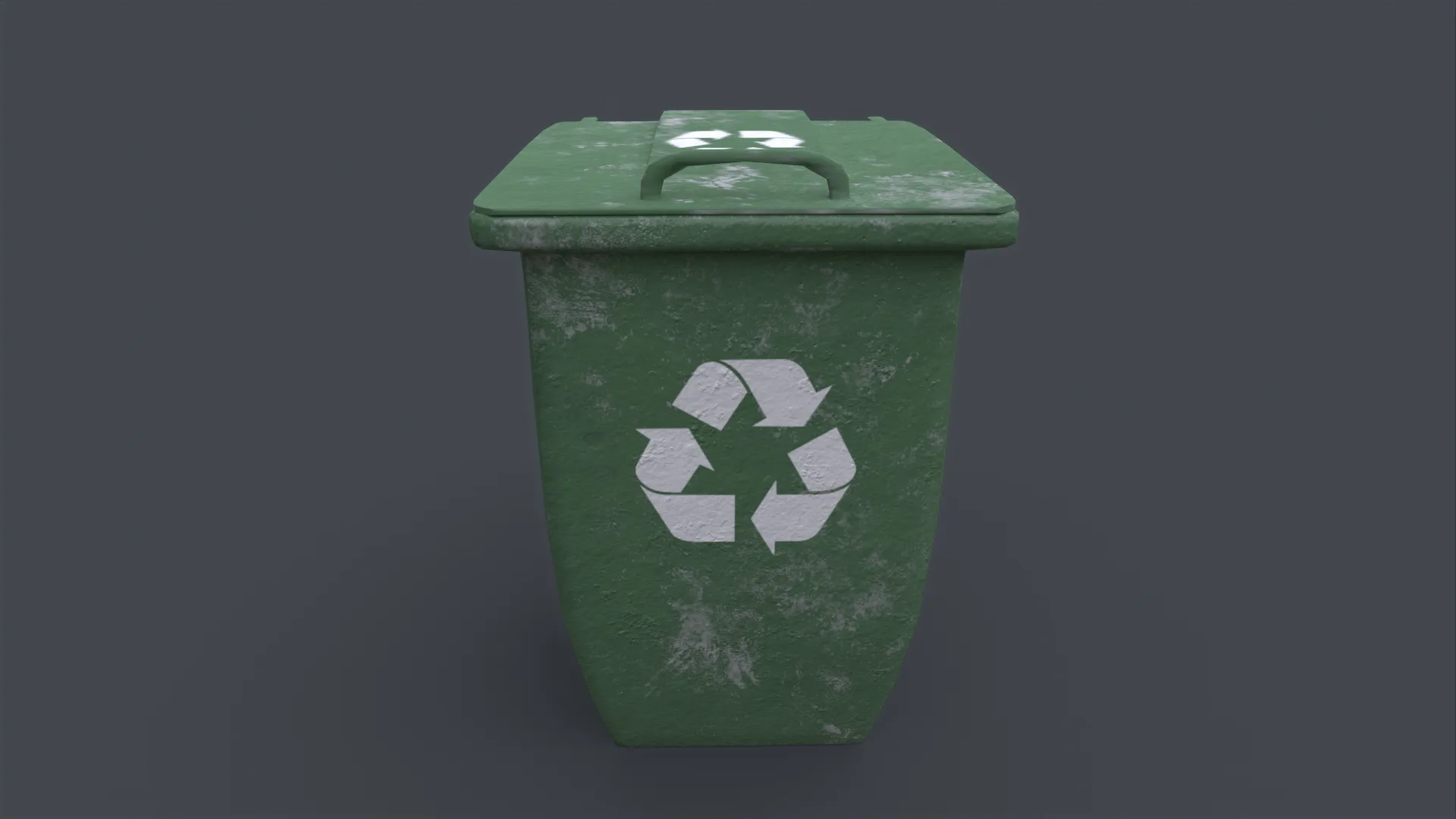 Recycle Trash Can - Game Ready