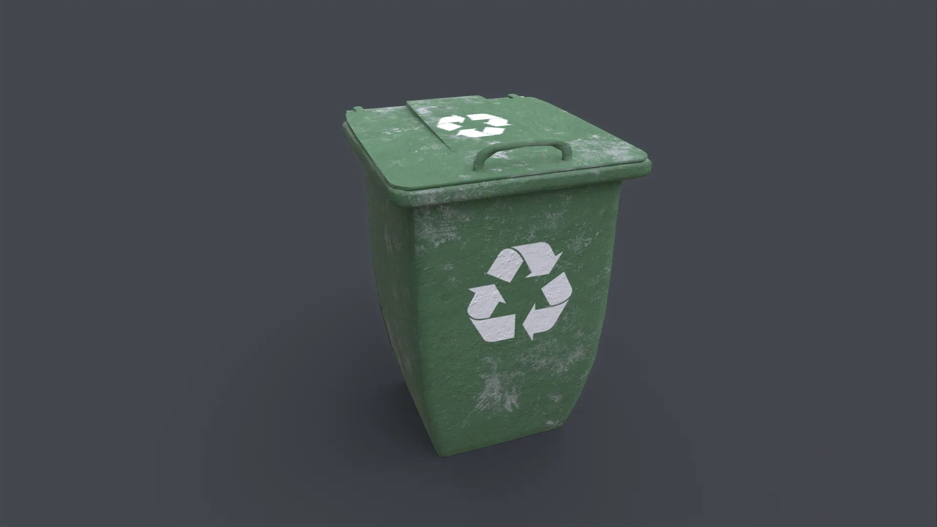 Recycle Trash Can - Game Ready