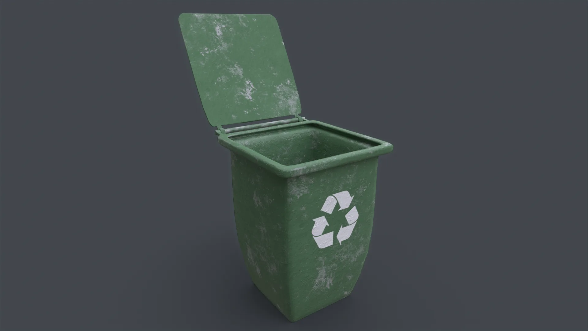 Recycle Trash Can - Game Ready