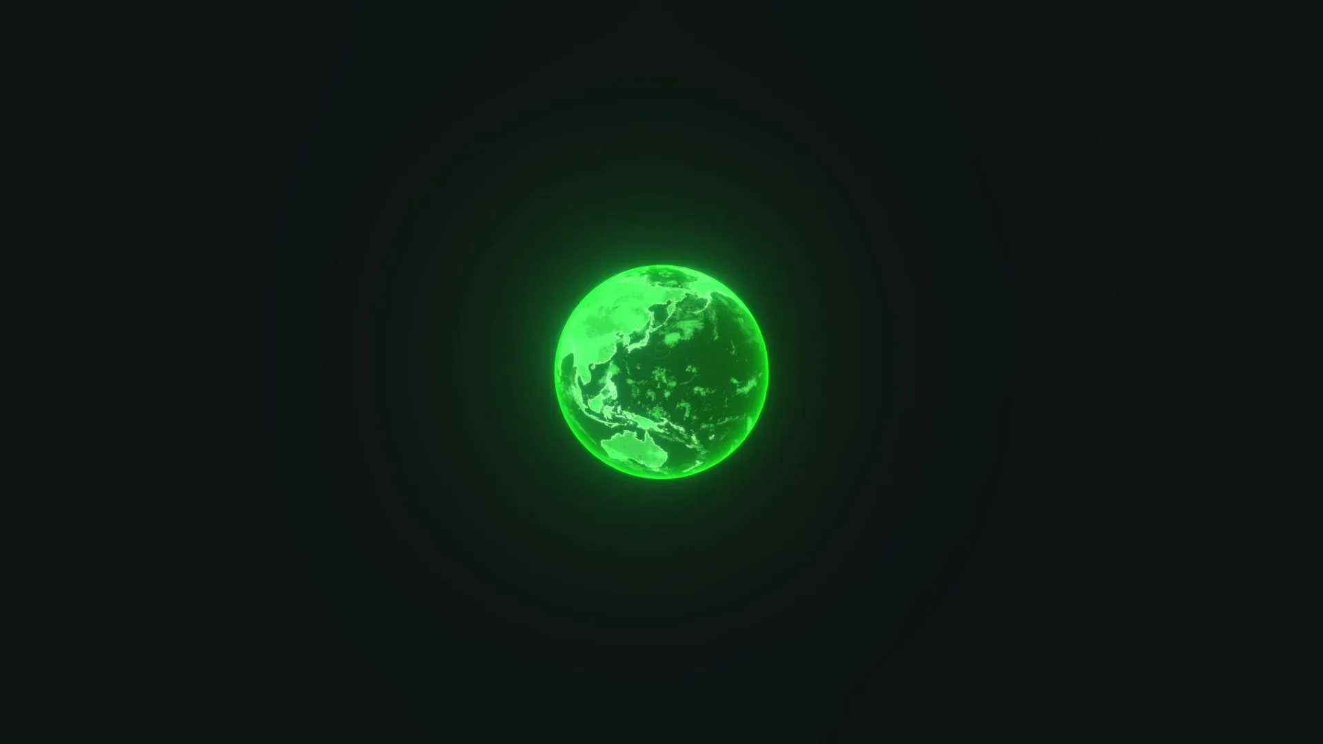 Green Hologram Planet Earth Hologram Sci-Fi 3D Model