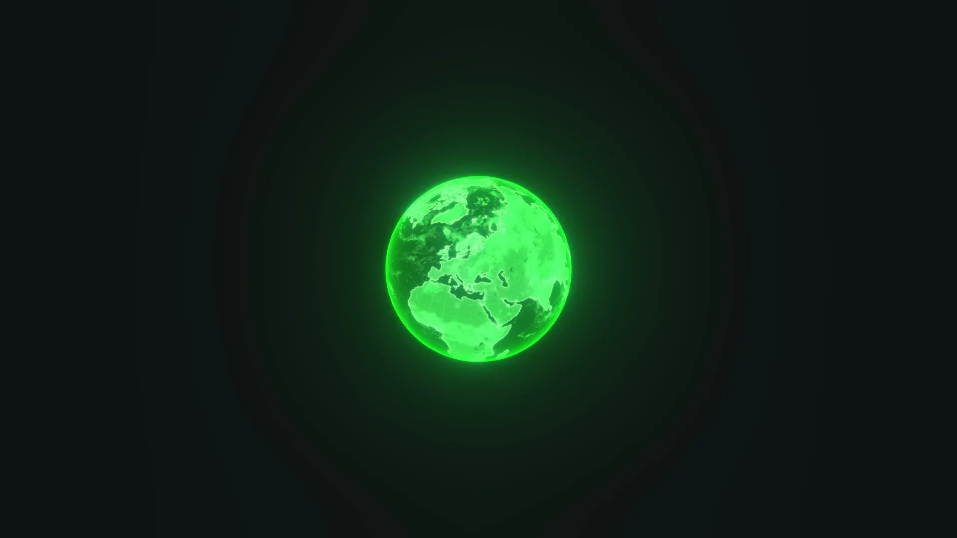 Green Hologram Planet Earth Hologram Sci-Fi 3D Model