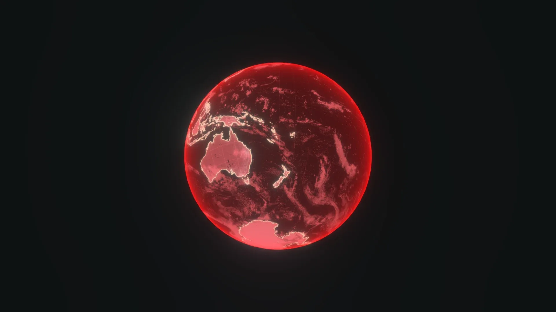 Red Hologram Planet Earth Hologram Sci-Fi 3D Model