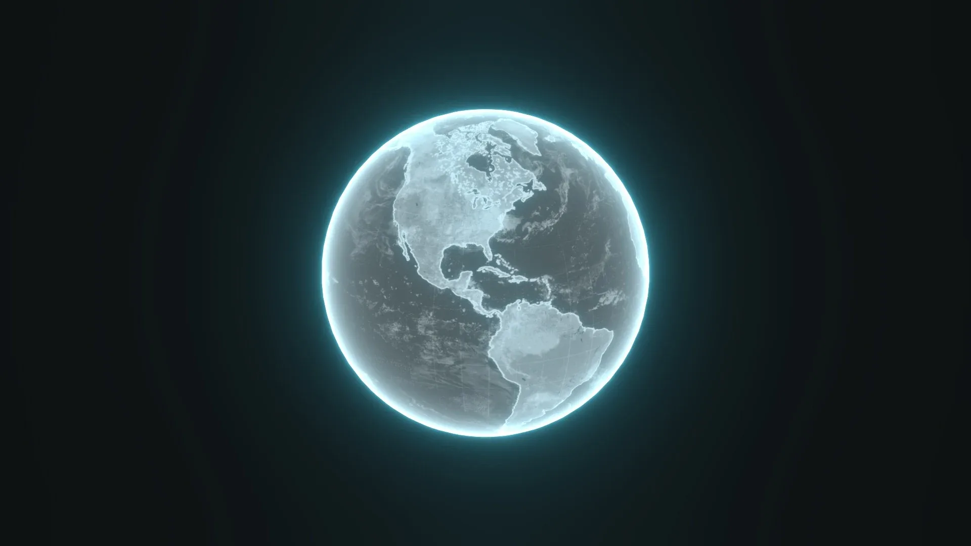 Silver Hologram Planet Earth Hologram Sci-Fi 3D Model