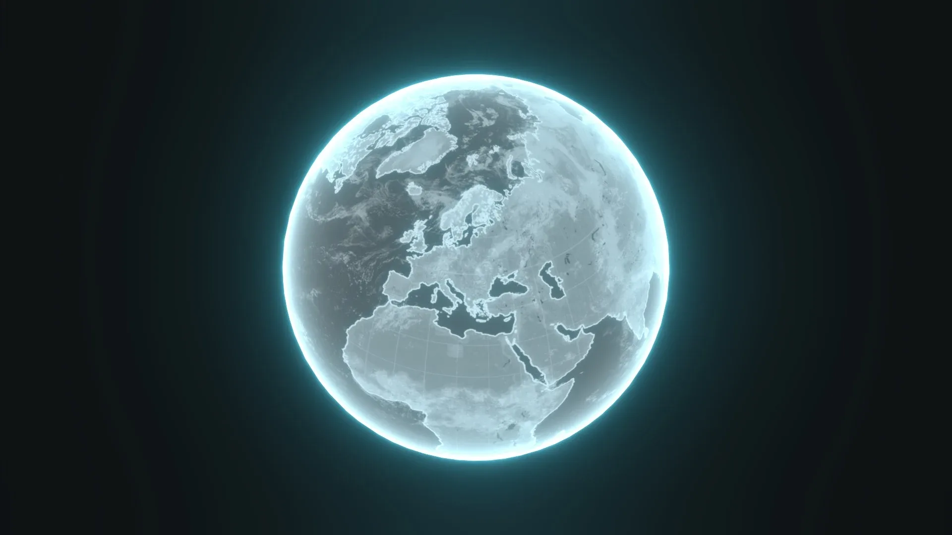 Silver Hologram Planet Earth Hologram Sci-Fi 3D Model