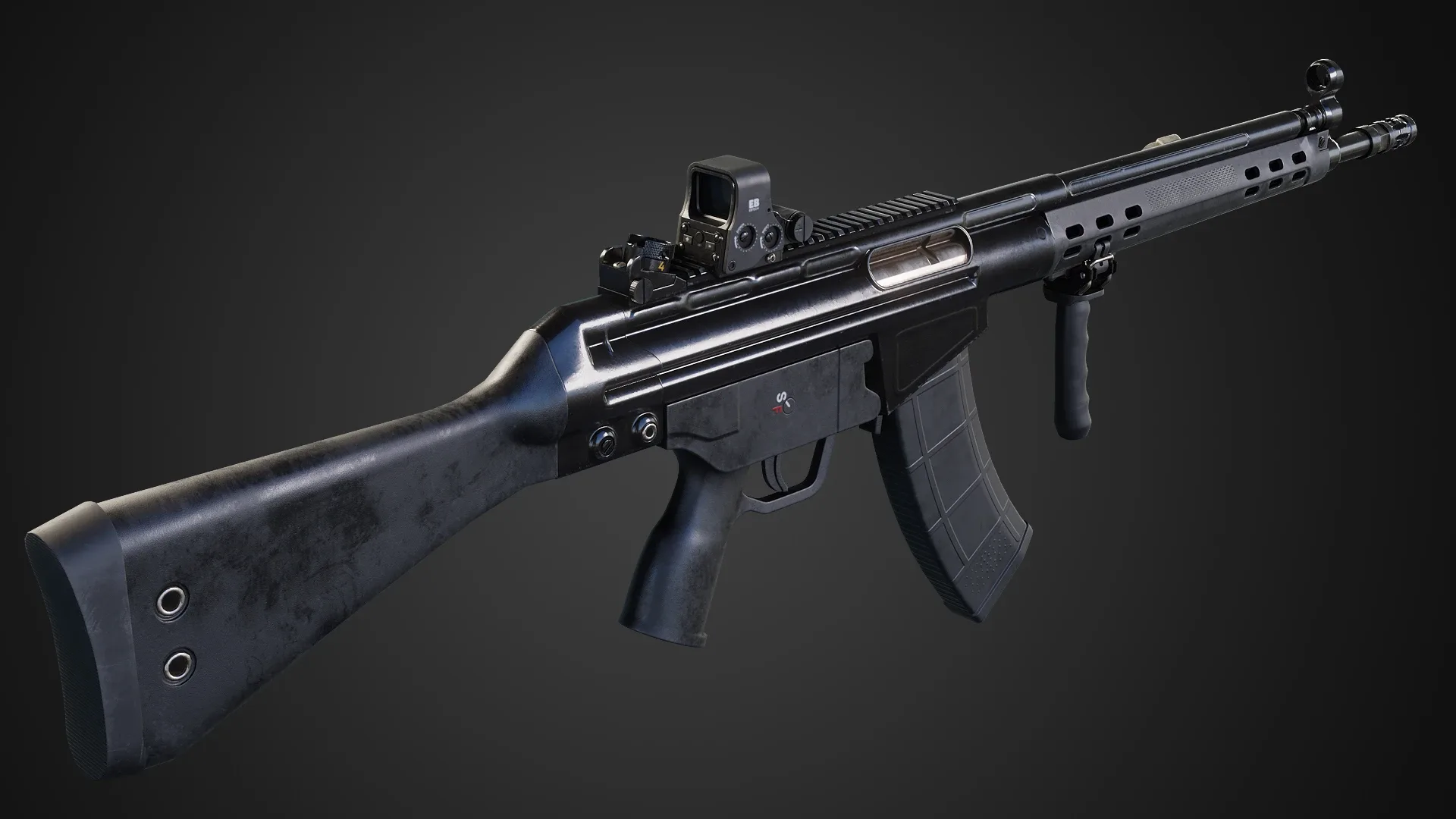 PTK-18 Rifle Low-poly 3D model