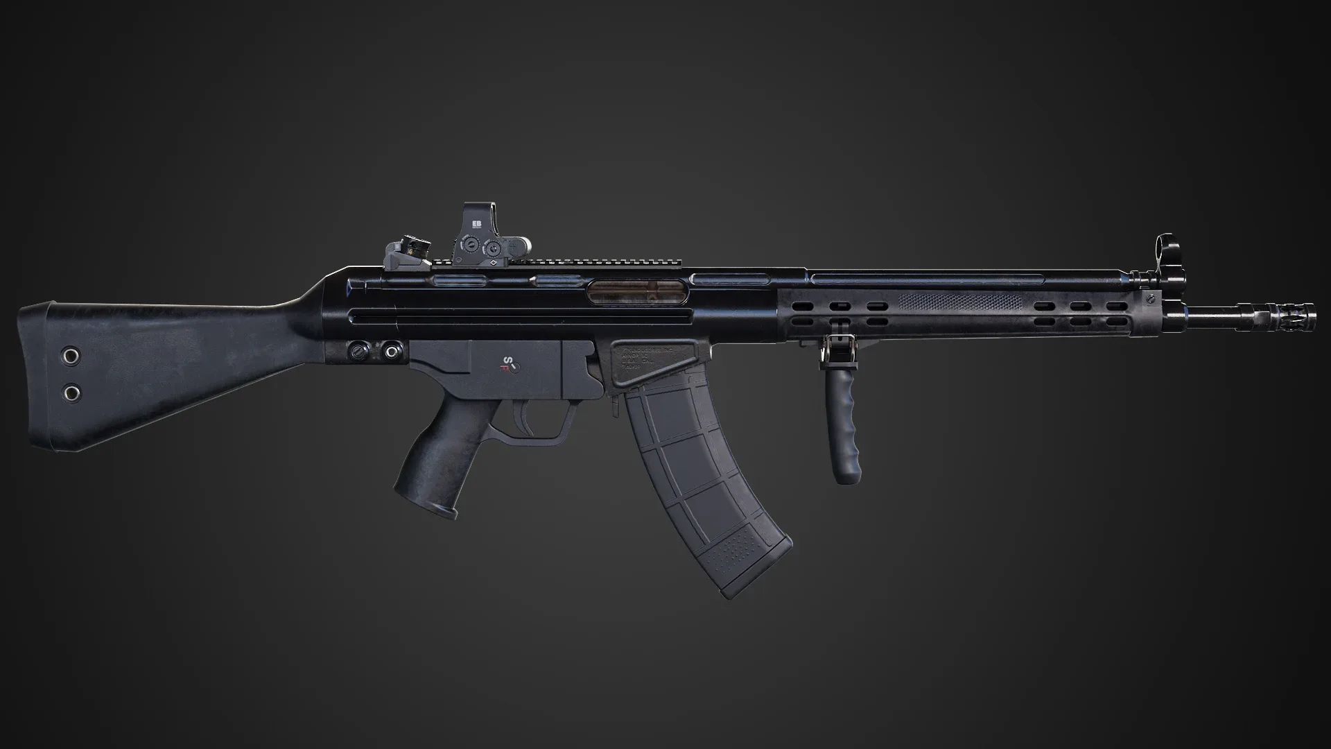 PTK-18 Rifle Low-poly 3D model