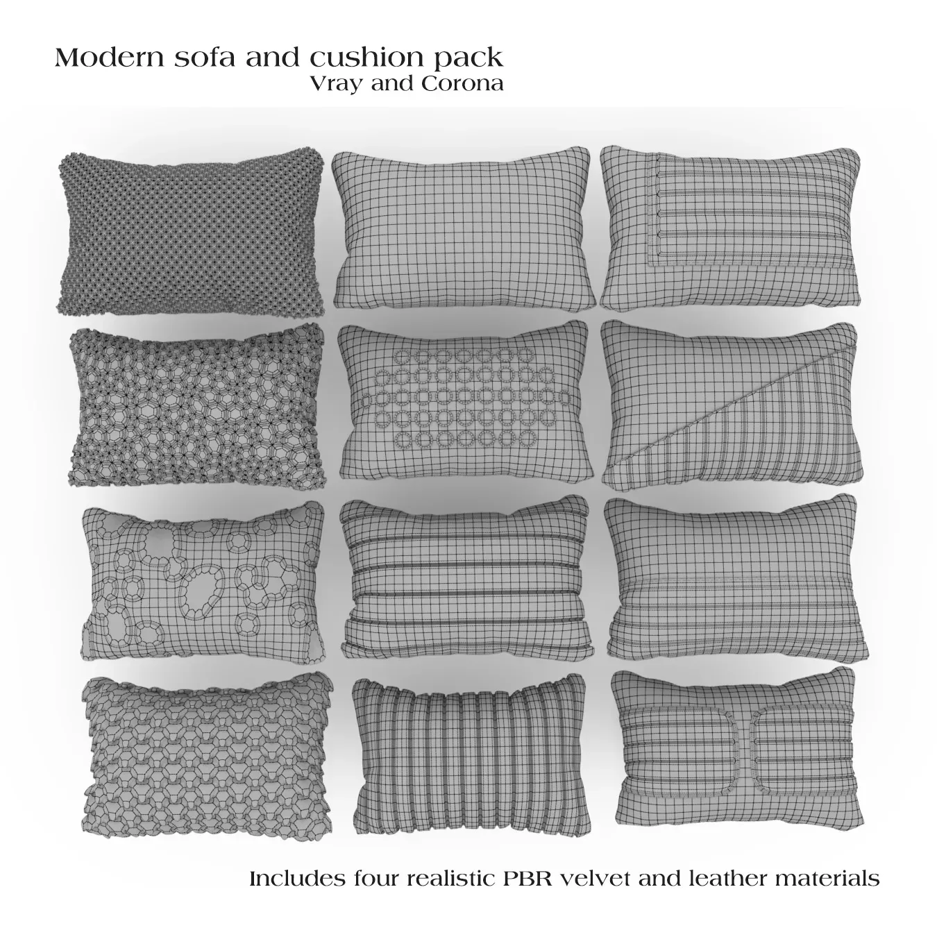 Luxury Modern Sofa And Cushion Pack
