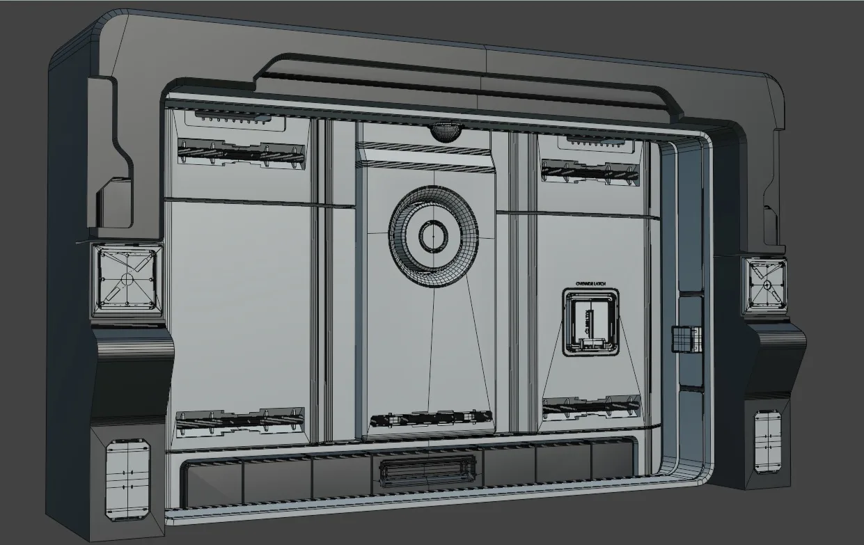 10 SCI-FI DOOR GAME ASSETS (POLY OPTIMALI)