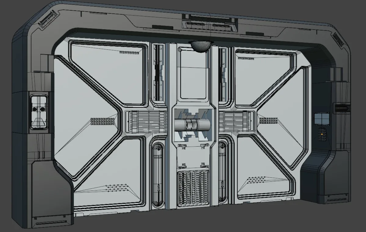 10 SCI-FI DOOR GAME ASSETS (POLY OPTIMALI)