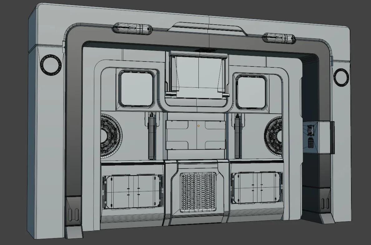 10 SCI-FI DOOR GAME ASSETS (POLY OPTIMALI)