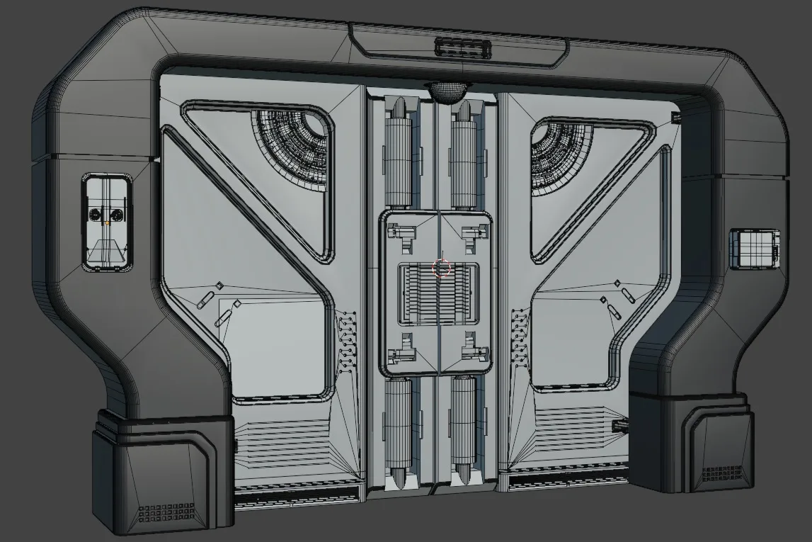 10 SCI-FI DOOR GAME ASSETS (POLY OPTIMALI)