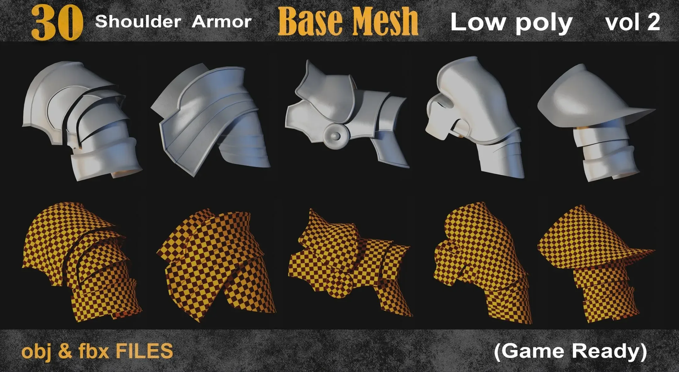 30 shoulder armor basemesh vol 2