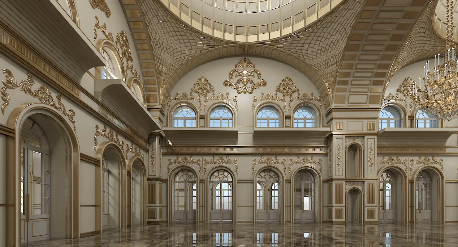 3D Classic Interior Scene 318