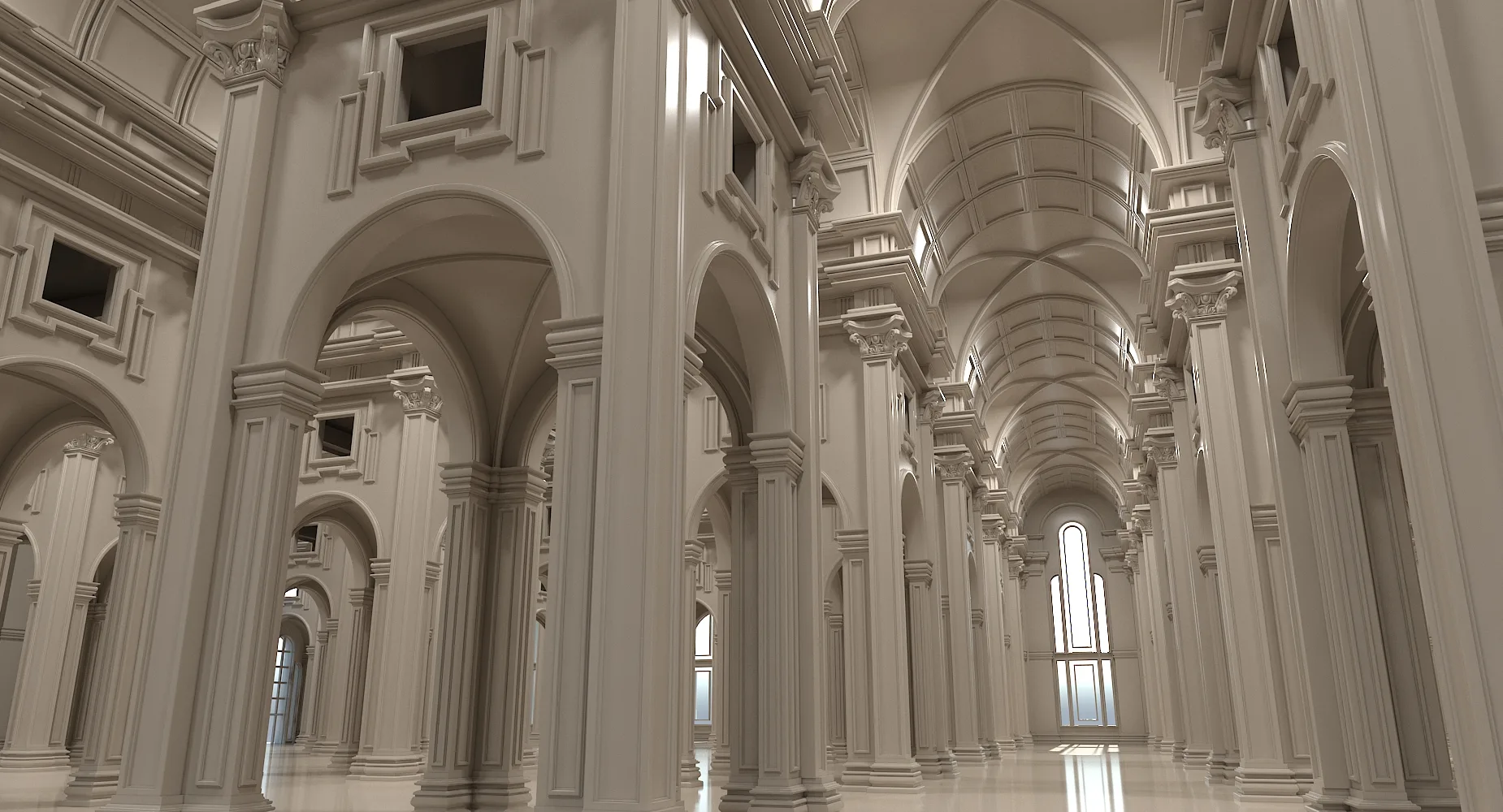 3D Classical Historic Interior Scene 319 model