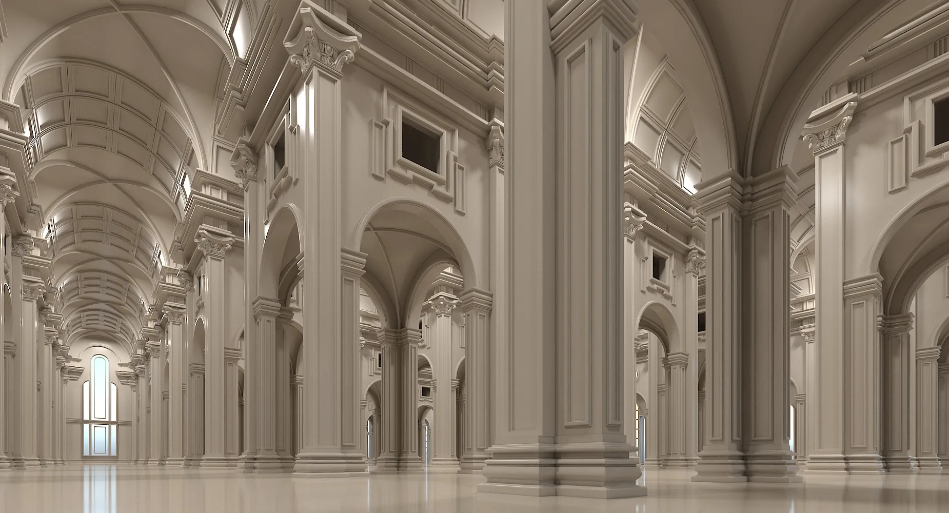 3D Classical Historic Interior Scene 319 model