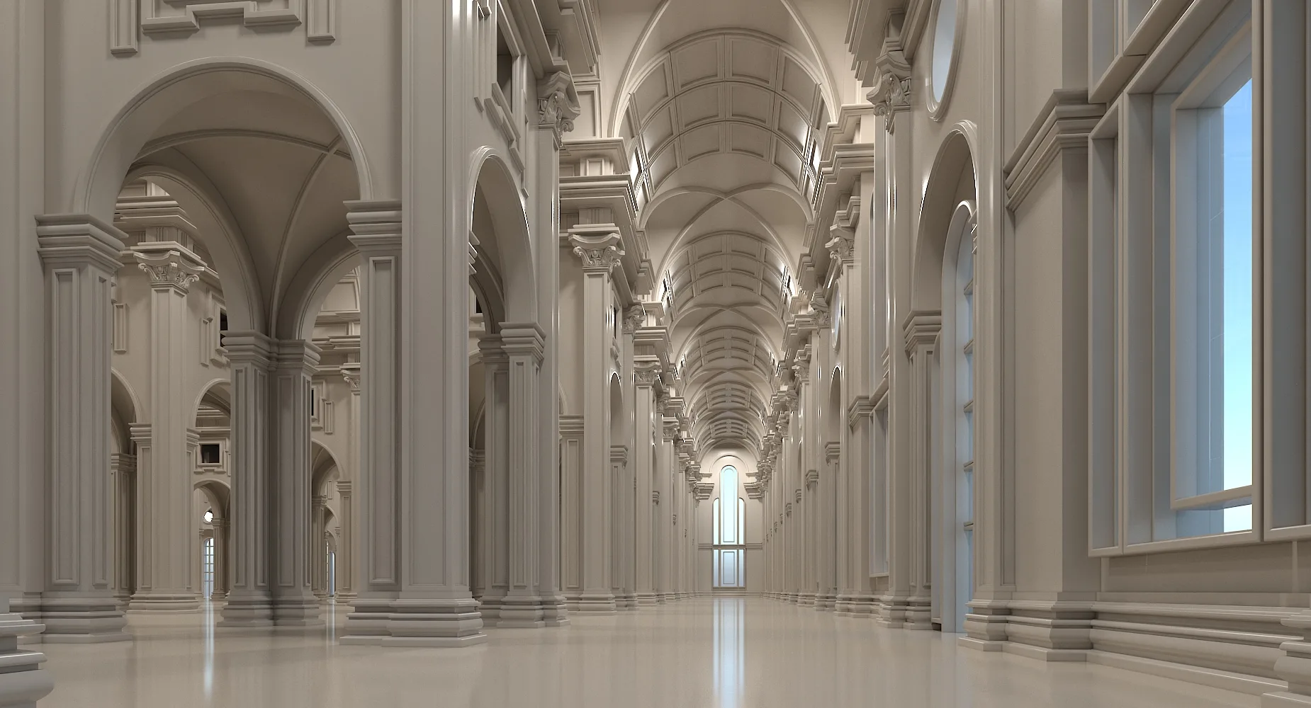 3D Classical Historic Interior Scene 319 model