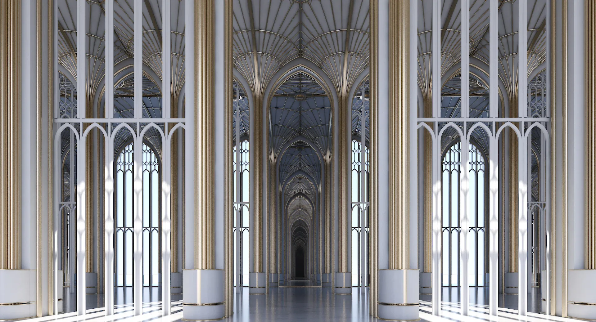 Classic Cathedral Interior 324 3D model