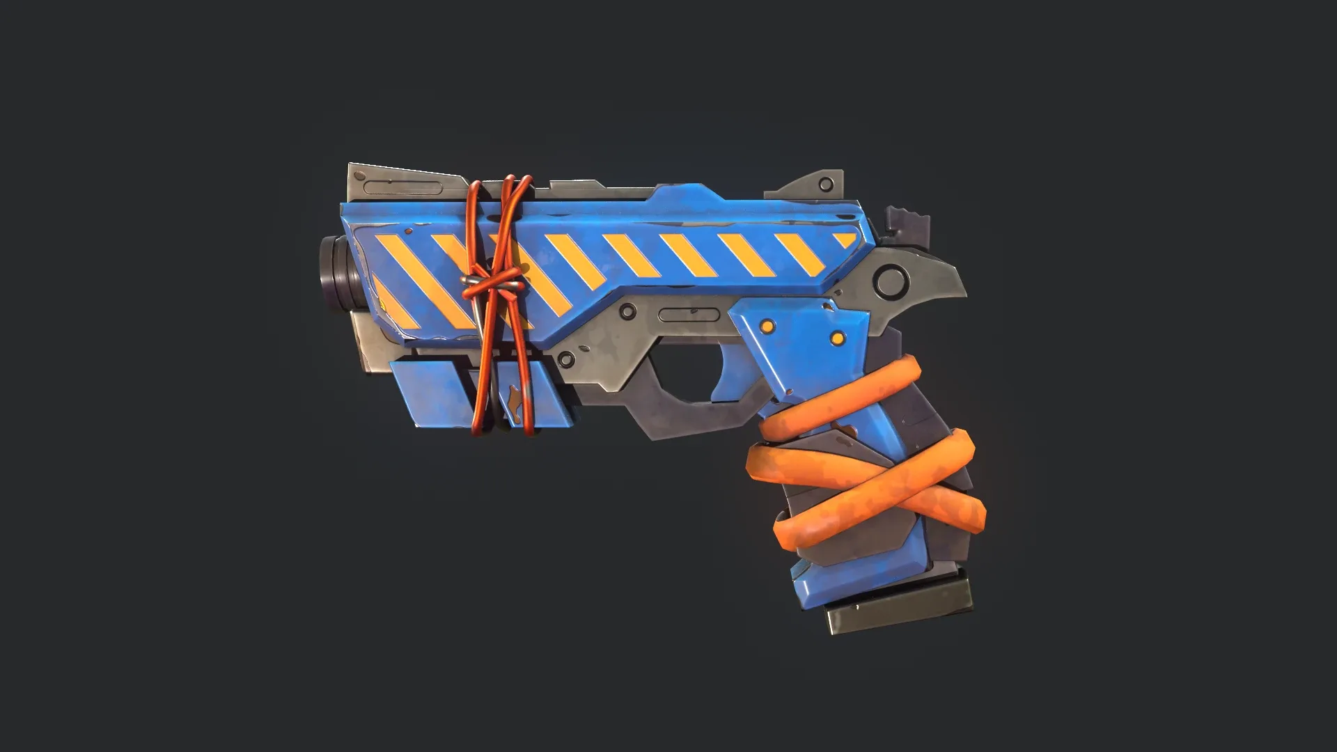 Stylized Hand painted Pistol