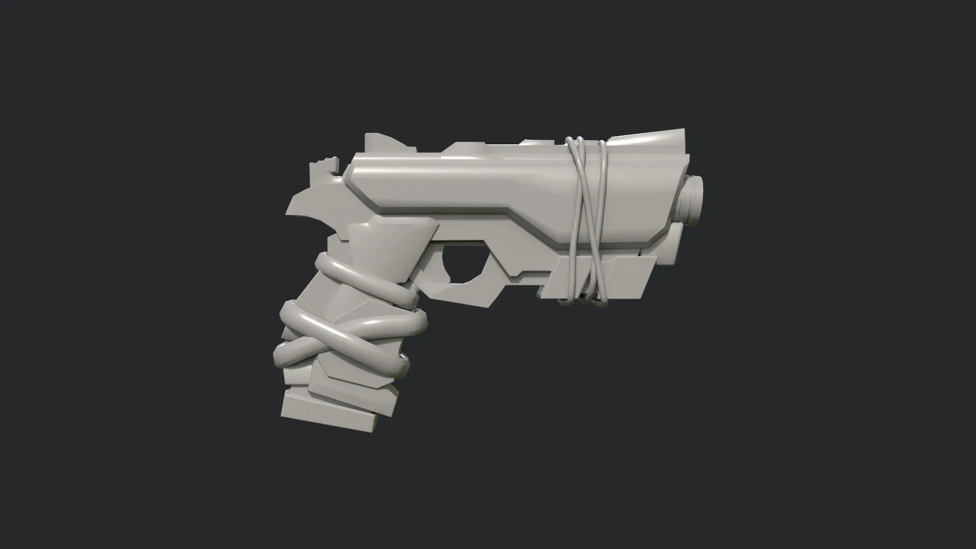 Stylized Hand painted Pistol