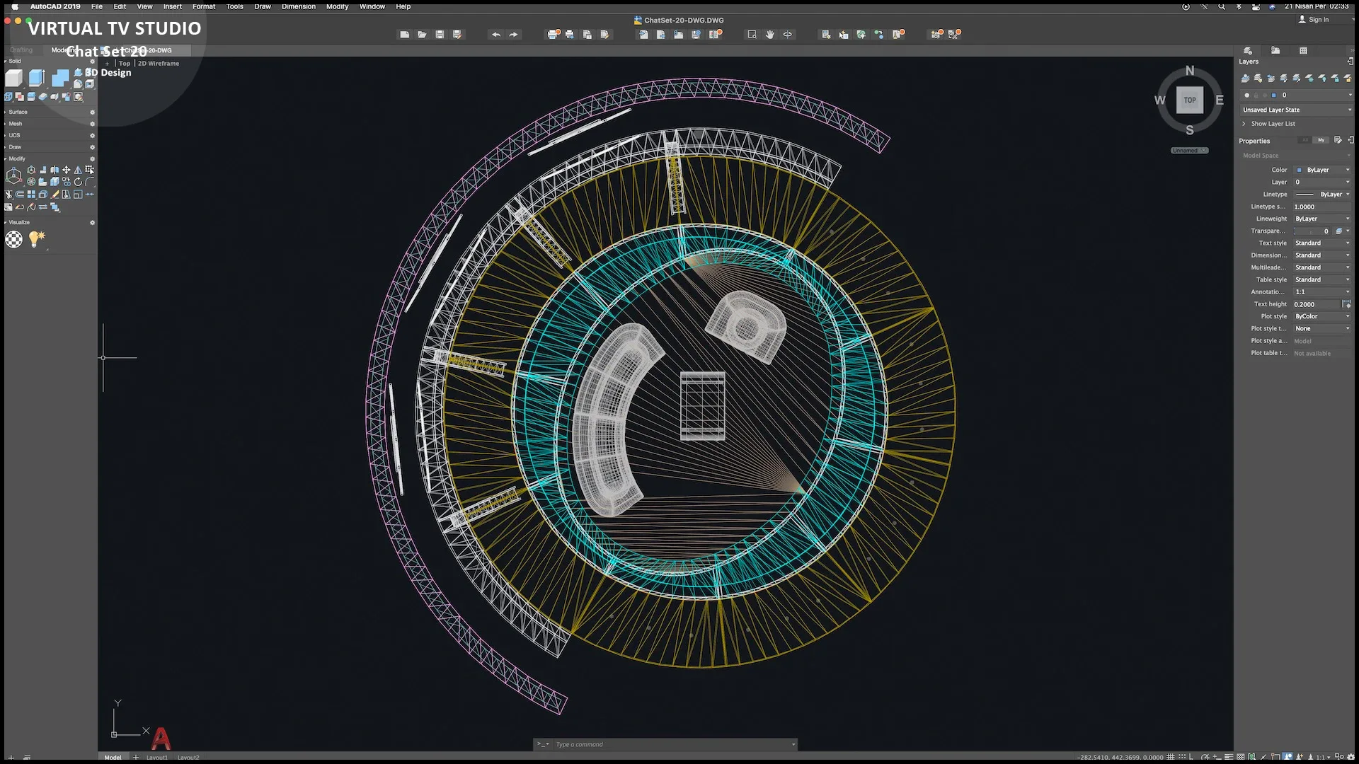 Virtual TV Studio Chat Set 20