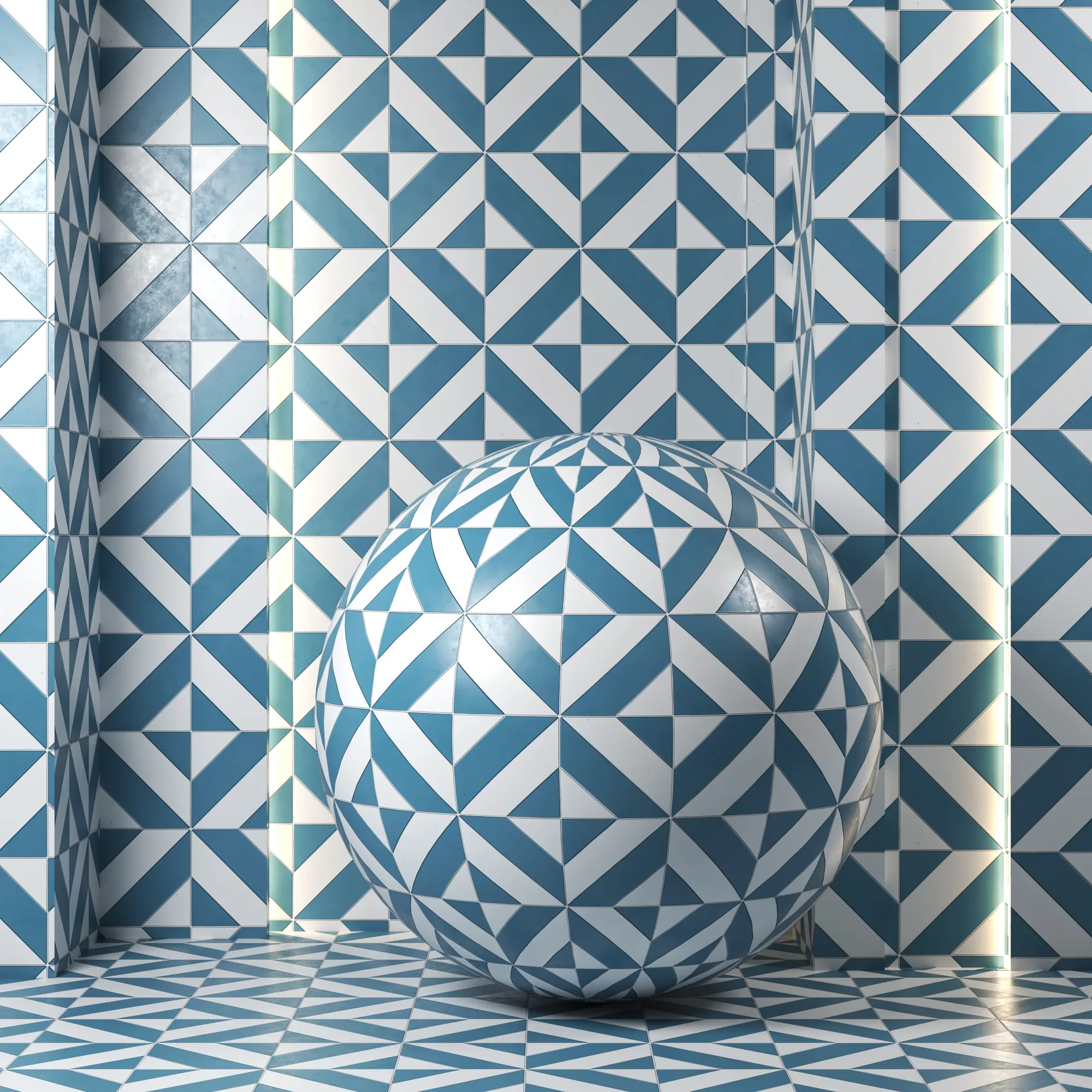 (4k)(6color)Ceramic tile set 04(seamless,pbr)
