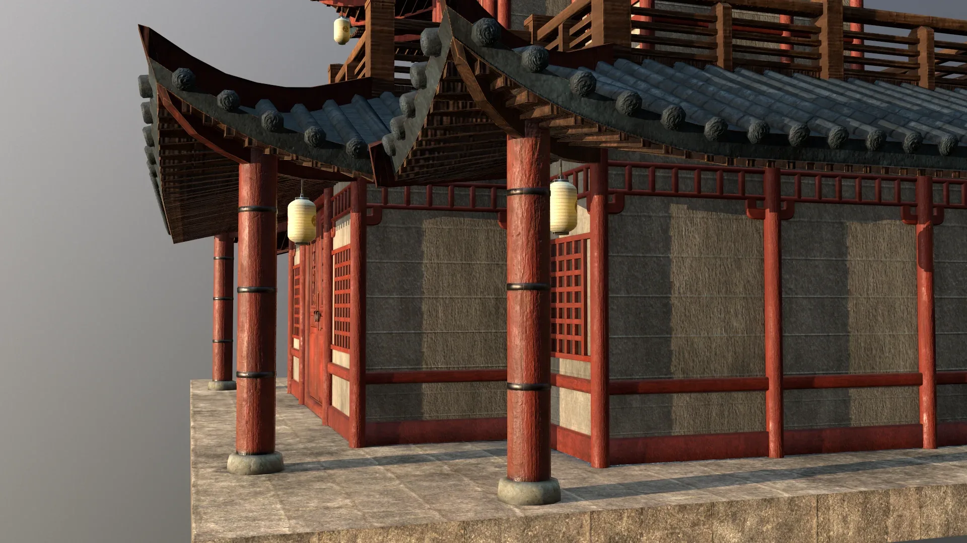 Asian Japanese Realistic Exterior Building