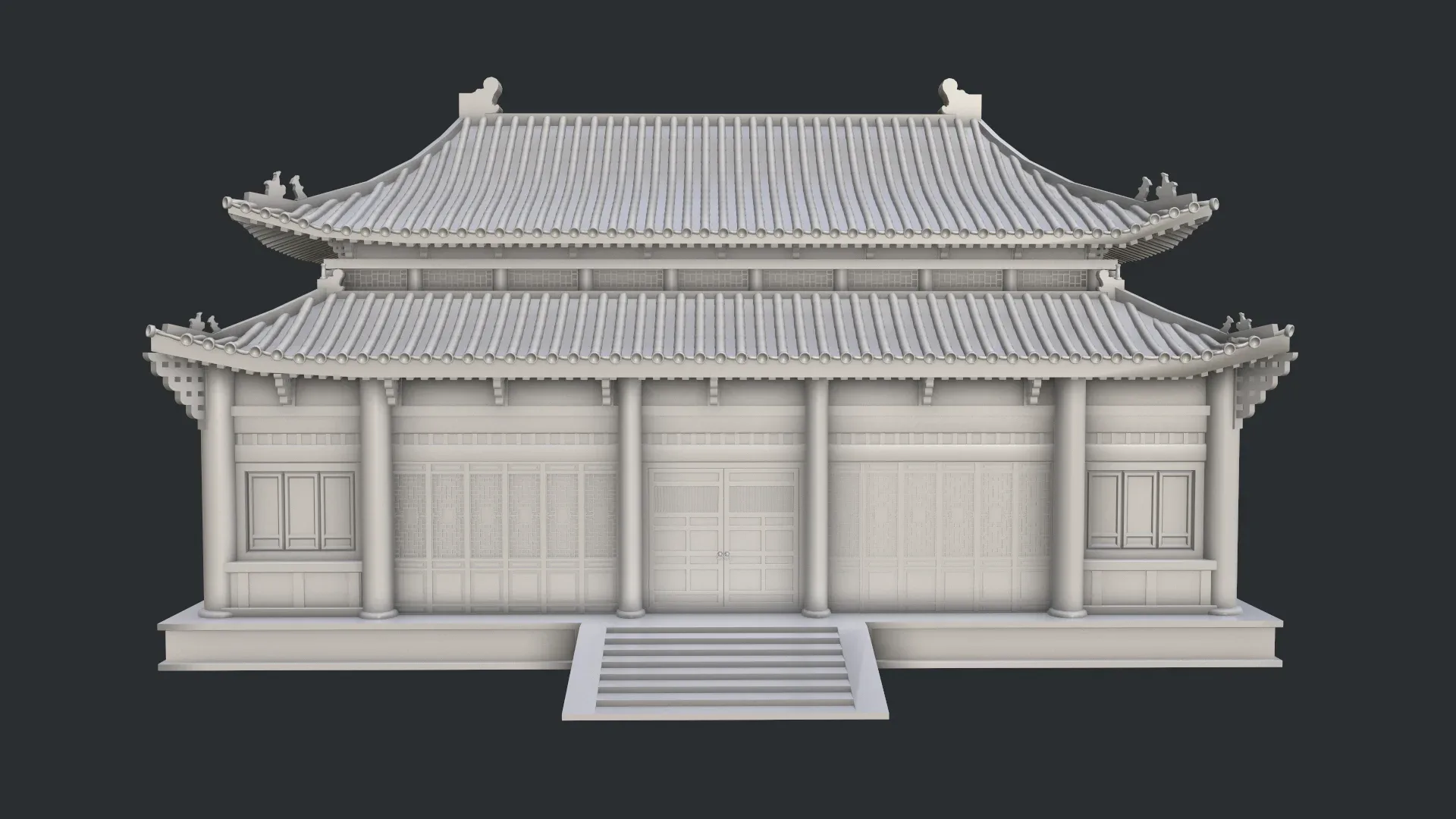 Asian Japanese chinese and korean Realistic Building