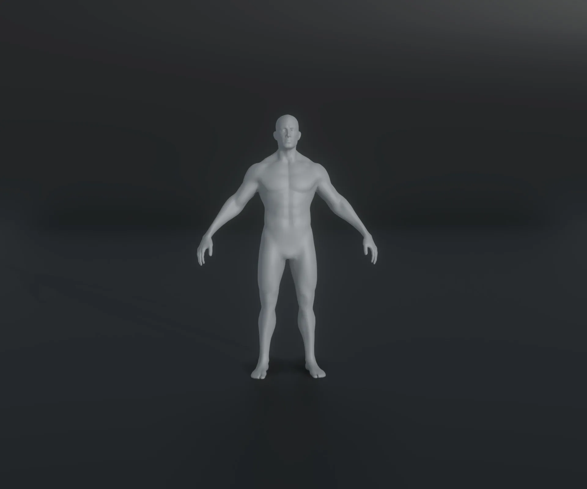 Male Body Base Mesh Animated and Rigged 3D Model 20k Polygons