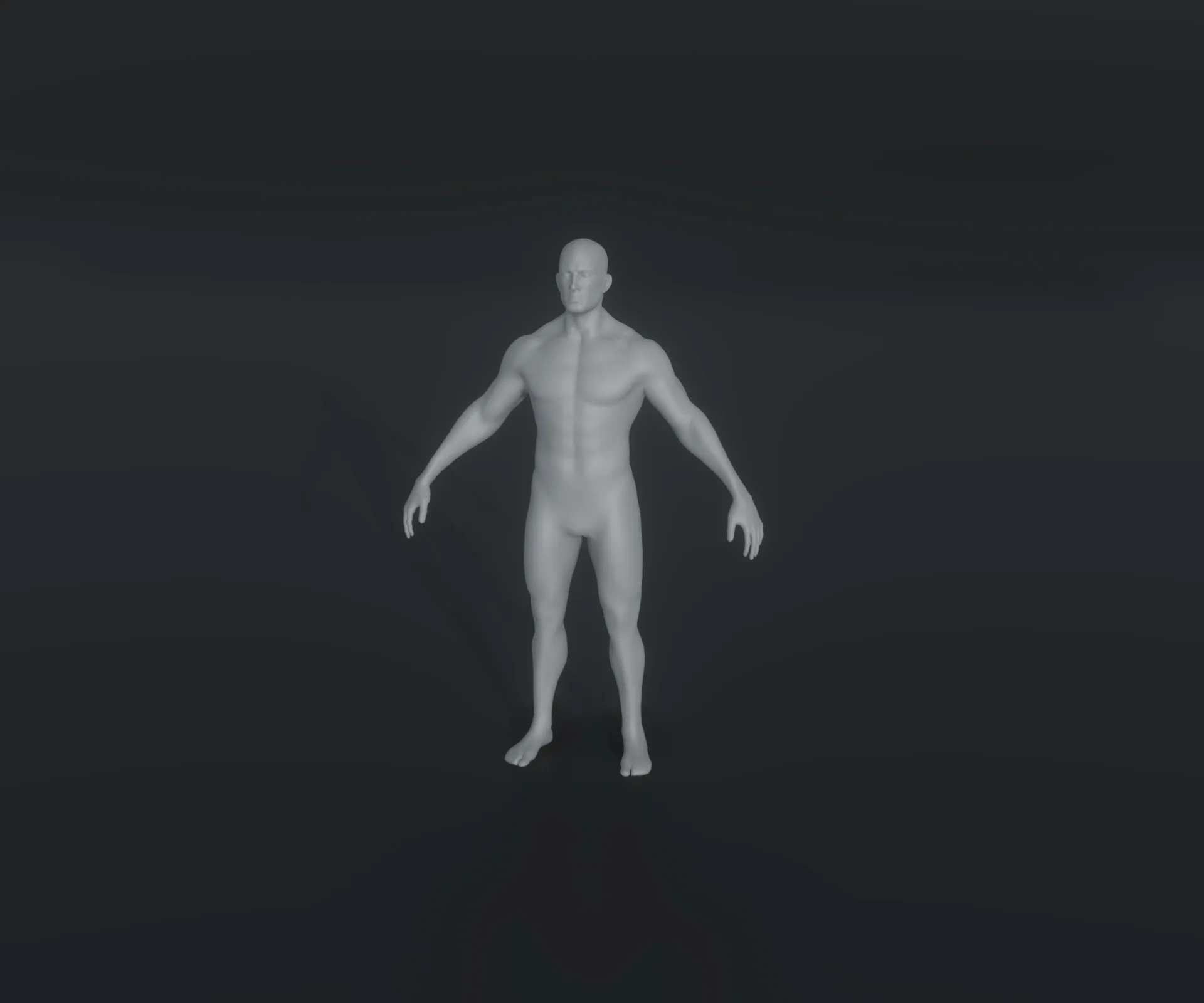 Male Body Base Mesh Animated and Rigged 3D Model 20k Polygons