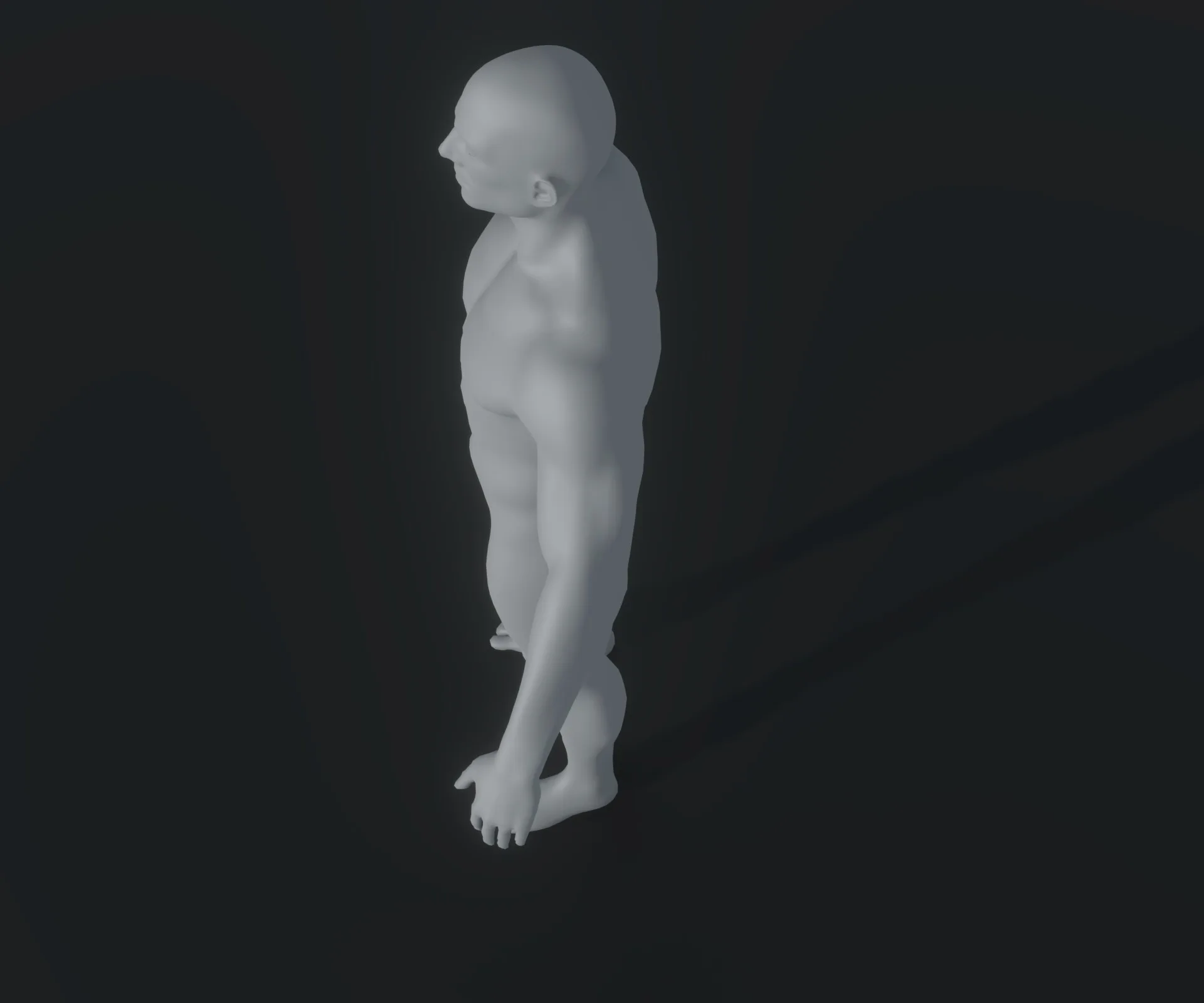 Male Body Base Mesh Animated and Rigged 3D Model 20k Polygons