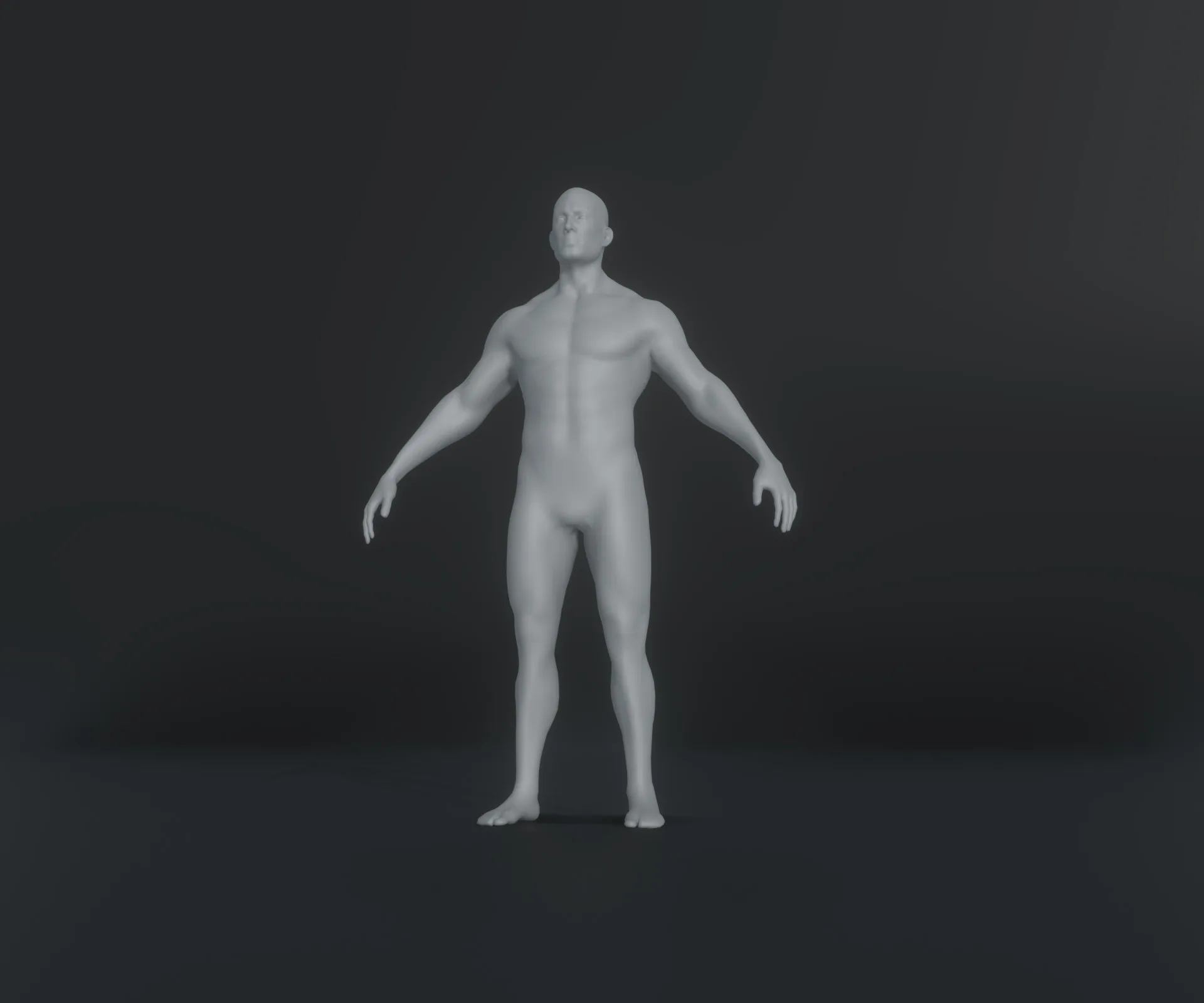 Male Body Base Mesh Animated and Rigged 3D Model 20k Polygons