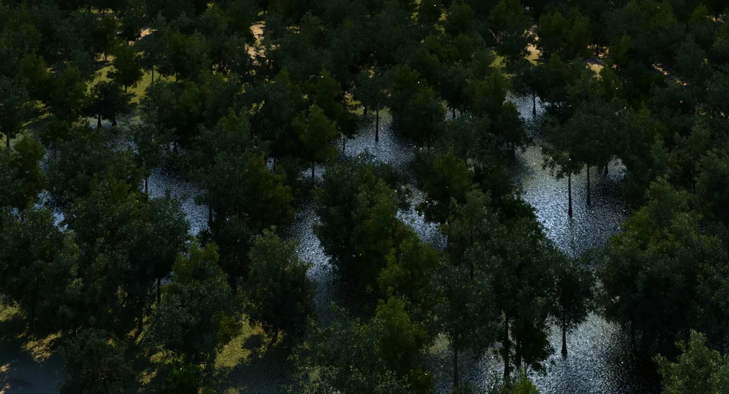 3D Landscape Trees 01 model