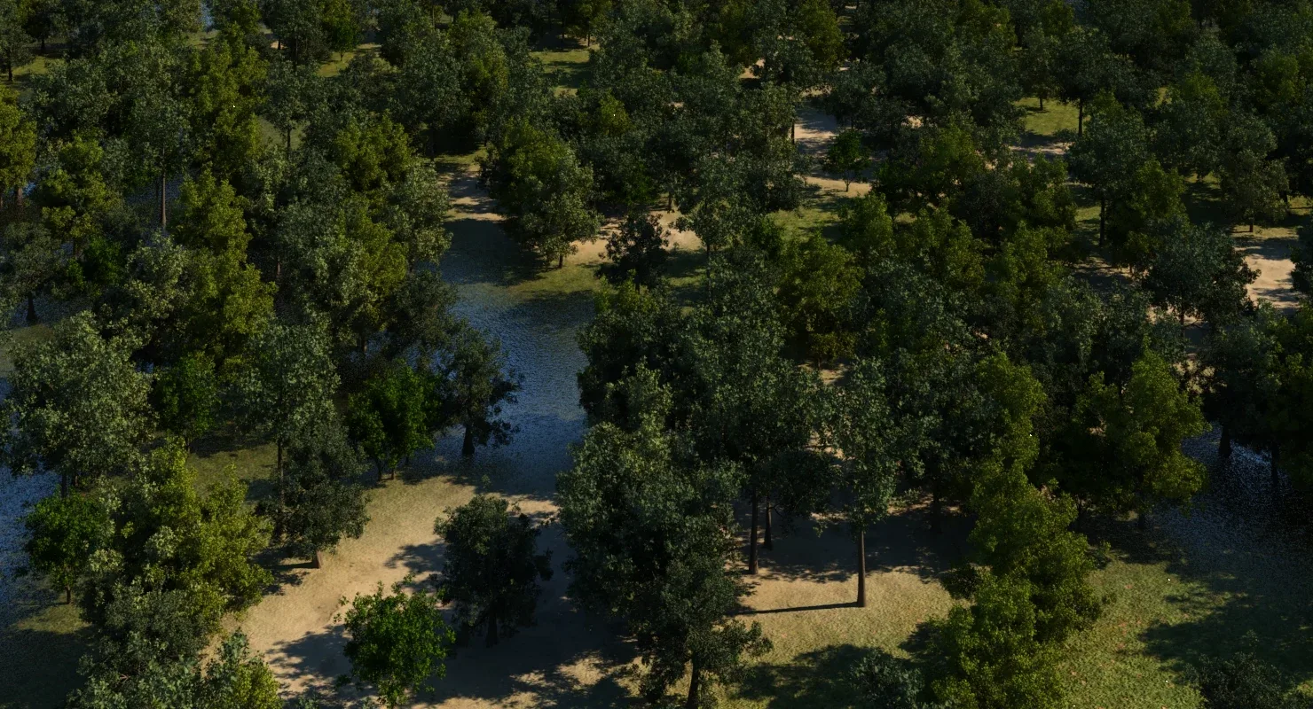 3D Landscape Trees 01 model