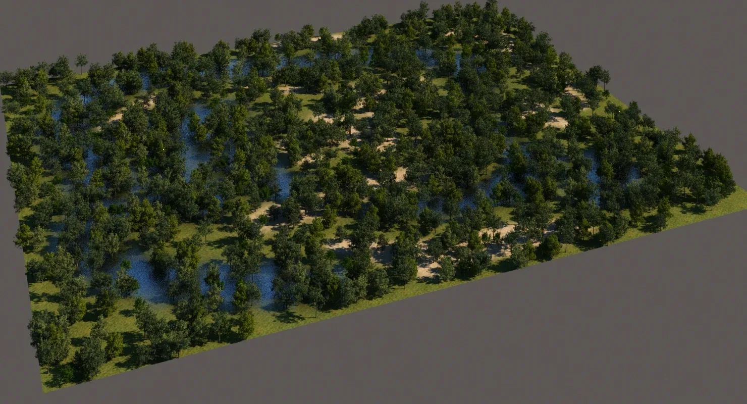 3D Landscape Trees 01 model