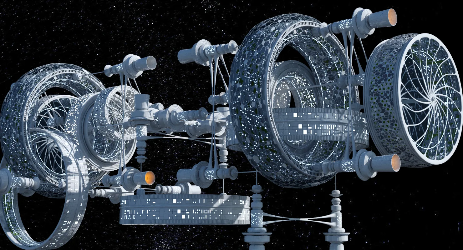 3D Space Colony model