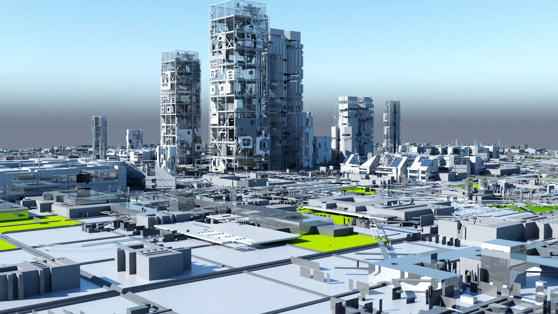 Sci-Fi Tech City 3D model