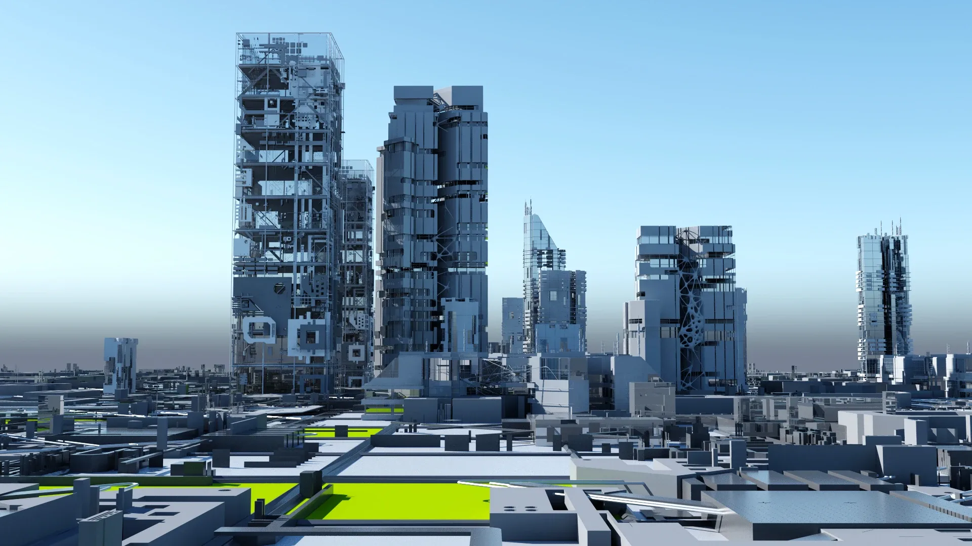 Sci-Fi Tech City 3D model