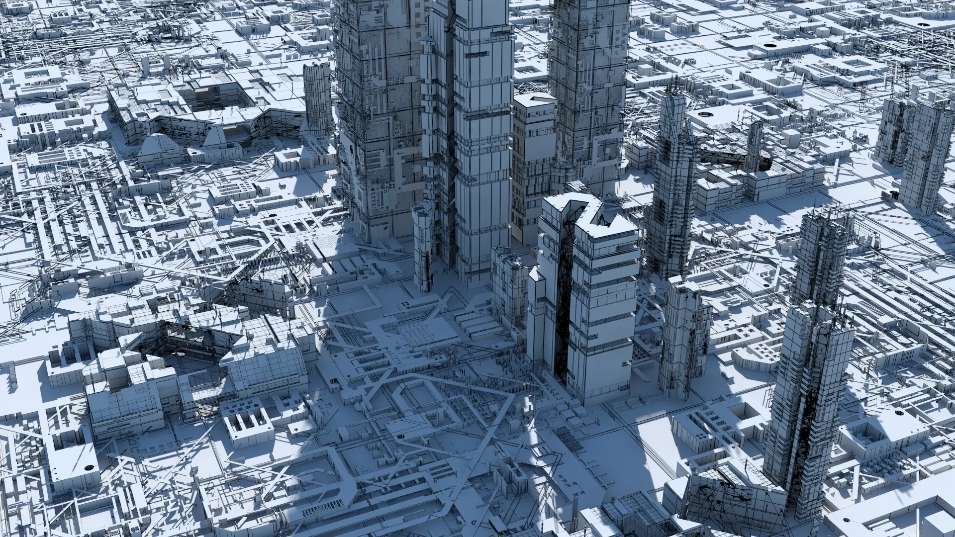 Sci-Fi Tech City 3D model